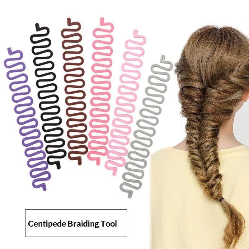 Magic Hairstyle Design Accessory Fish Bone Braid Tool DIY Braiding Braider For Elegant Ponytails Ideal Beauty Enthusiasts