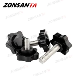 M5 M6 M8 Star Shape Thread Clamping Handle Bolt Bakelite Hand Knob Six-Lobe Tightening Screws Plastic 304 Stainless Steel Bolts