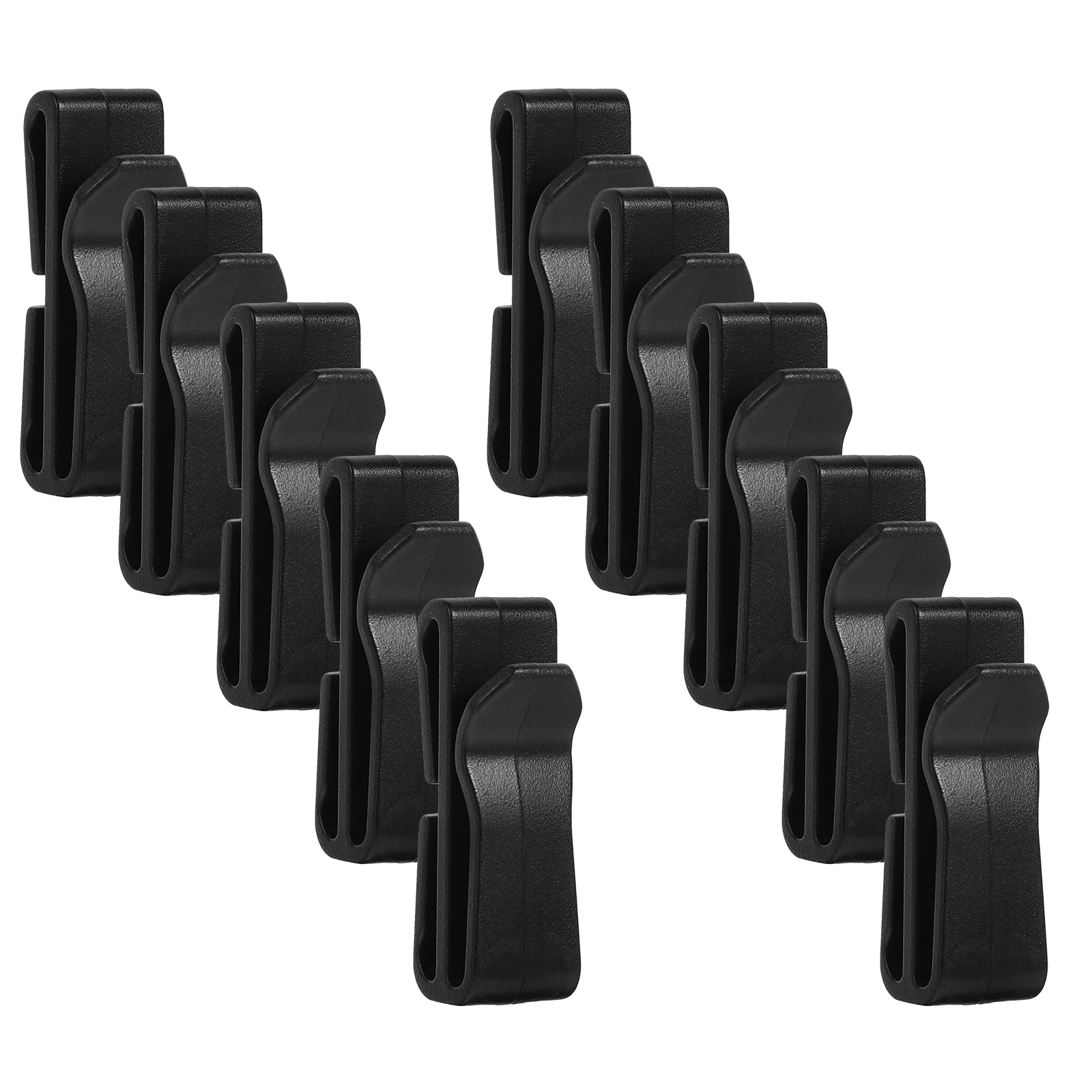 

10pcs Black Clip Belt Buckle Webbing Fixing Connecting Fastener Outdoor Camping Hiking Accessories Climbing Gear