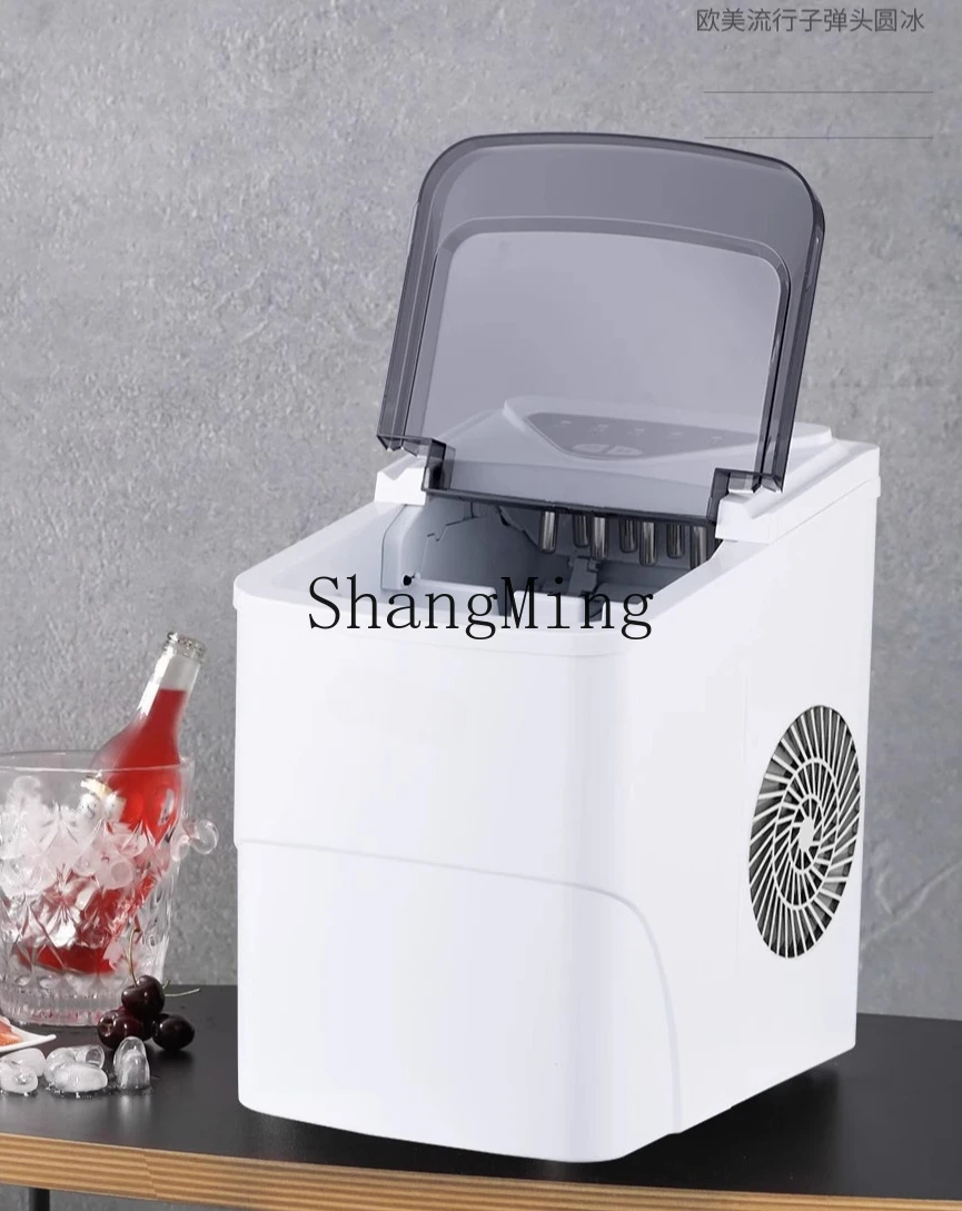 ZYY piccola mini macchina commerciale per cubetti di ghiaccio rotonda da 15 kg per negozio di tè al latte