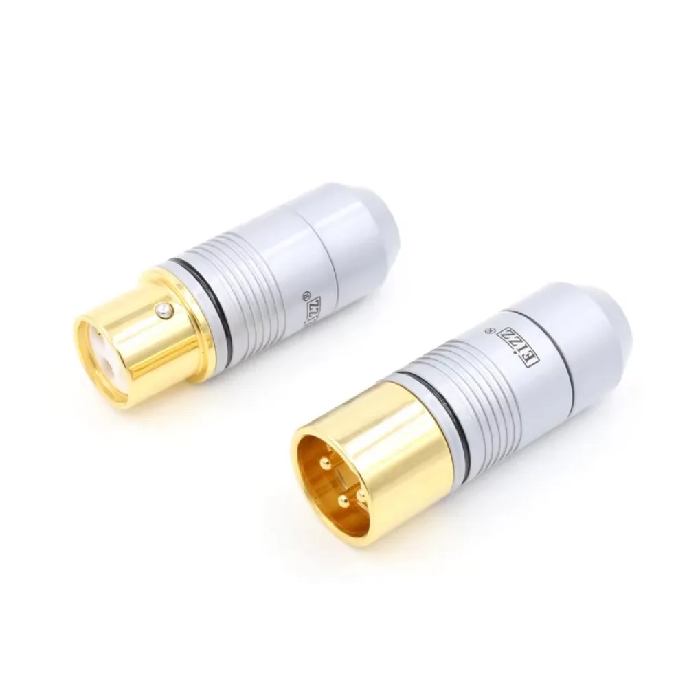 Hohe Qualität 4 stücke 24K vergoldet Beryllium kupfer Männlich weiblich XLR Stecker audio XLR balance stecker stecker