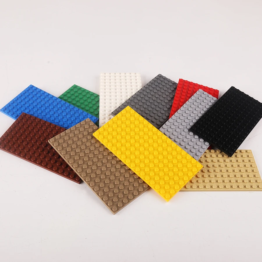 5-teiliges Puzzle-Block-Bodenplatten-Set - 8x16 Bausteine für Kinder, Kreatives DIY-Konstruktionsspielzeug-Zubehör, Bausteine-Wand – Detail 2