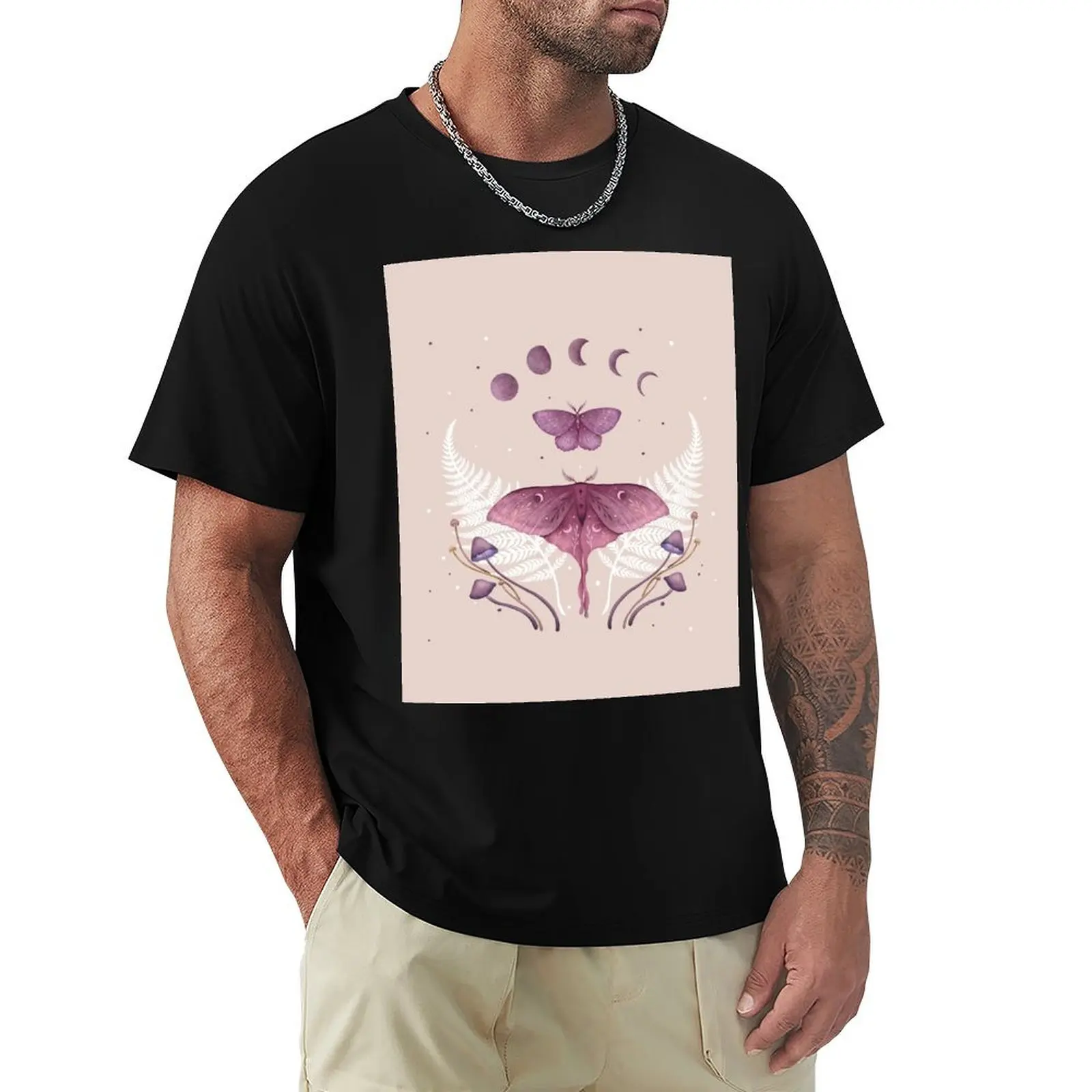 Luna and Emerald - Vintage Pink T-Shirt Soft Basic Cotton Short Sleeve Tee
