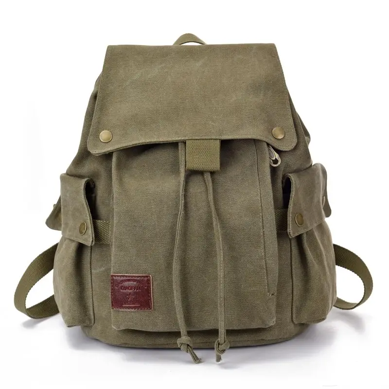 Canvas Backpack Female Return To The Ancients Men Leisure Travel Draw Rope Backpack for Women Japanese Arts College Student Bag