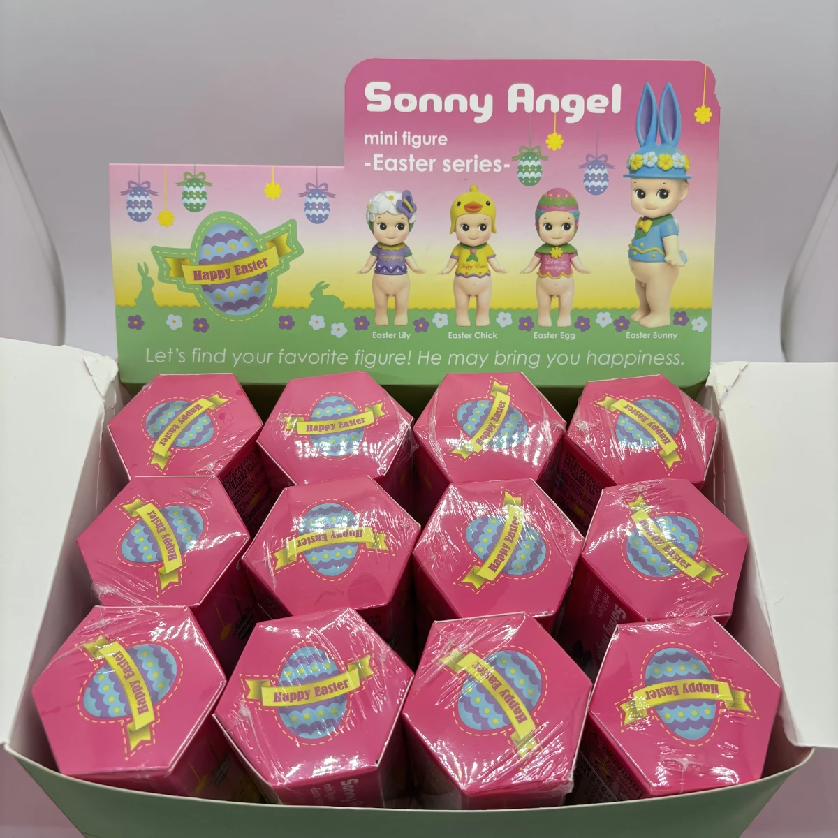 Sonny Angel Mini Figura 2016 Caja ciega de la serie Pascua El pollito amarillo con un sombrero y el conejo azul son muy lindo SAS65258