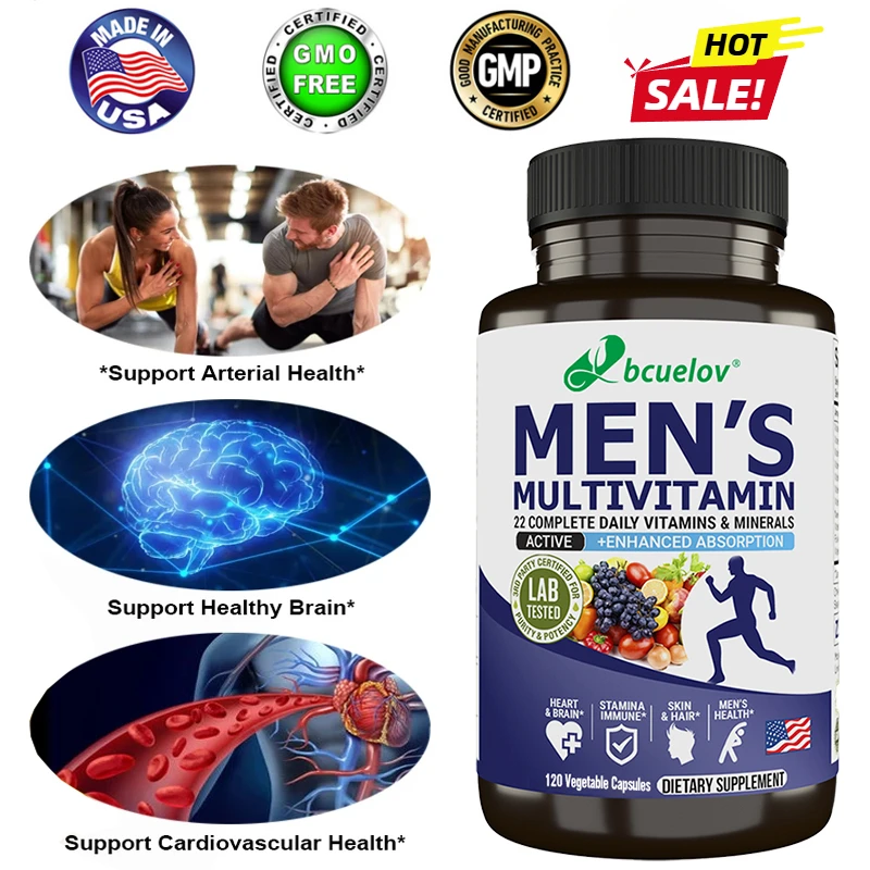 Men\'s Multivitamin Multimineral Supplement Vitamin ABCDEK Magnesium Calcium Zinc To Replenish Energy and Promote Overall Health