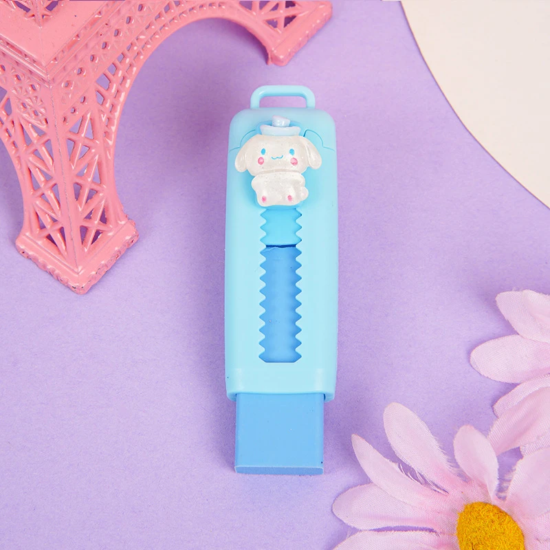 Sanrios Kuromi Melody Push-Pull Gum Studenten Examen Tekening Schrijven Gummen Potlood Gum Briefpapier voor School Kantoor Meisjes