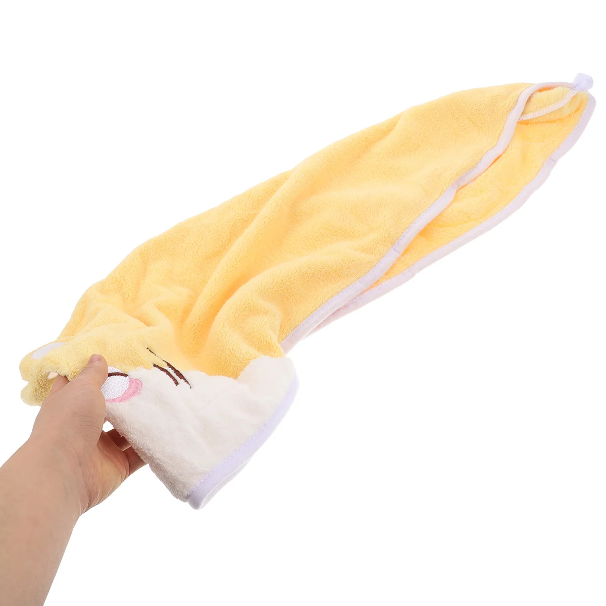 

Playful Tiger Print Quick Dry Coral Fleece Hair Towel Super Absorbent Efficient Water Absorption for Women Wet Hair Drying Cap