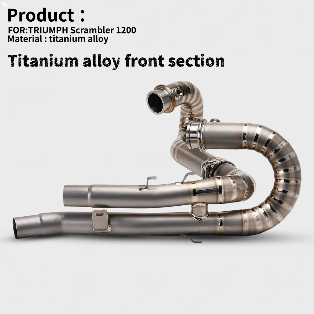 FOR Scrambler 1200 Titanium Front Exhaust Pipe Non-Destructive Modification OEM Cylinder Head Interface Motorcycle Performance