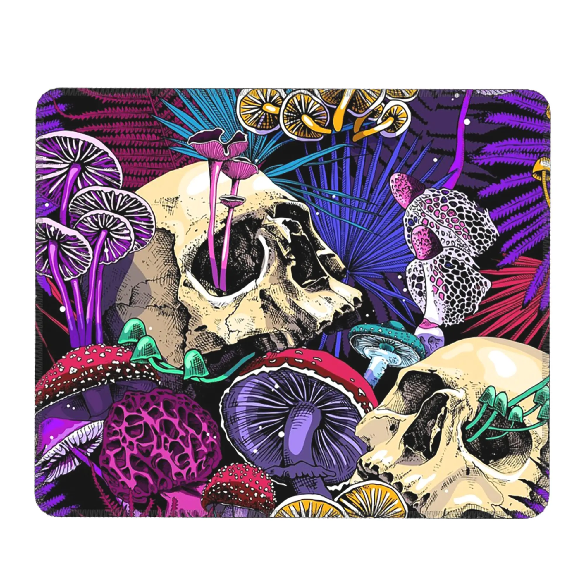 Strange Mushrooms And Skull Magic Mouse Pad Computer Keyboard Mouse Mat Gamer PC Laptop Desk Mat Office Accessories Table Mats