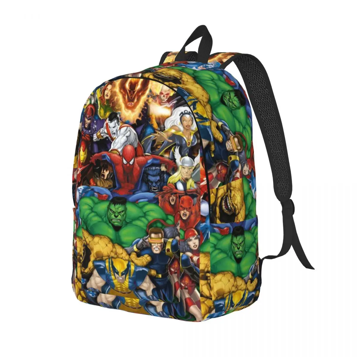 Custom Superhero Hulk Wallpaper Canvas Backpacks for Men Women Waterproof School College Bag Printing Bookbags