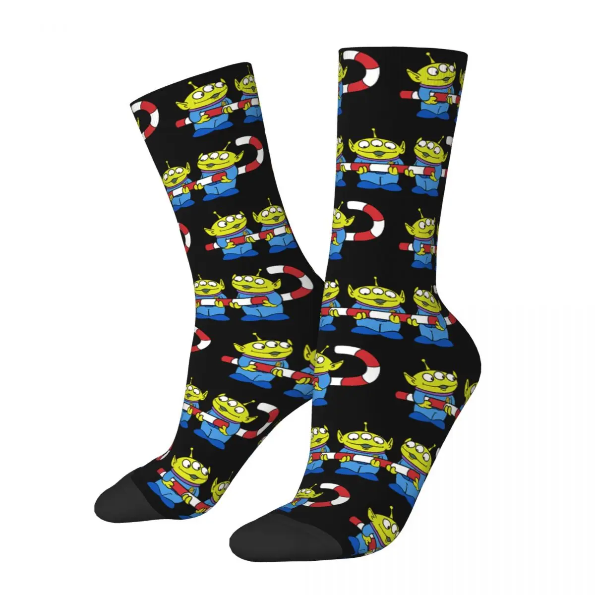 

Funny Crazy Sock for Men Command Sticker Hip Hop Harajuku Toy Story Happy Quality Pattern Printed Boys Crew compression Sock