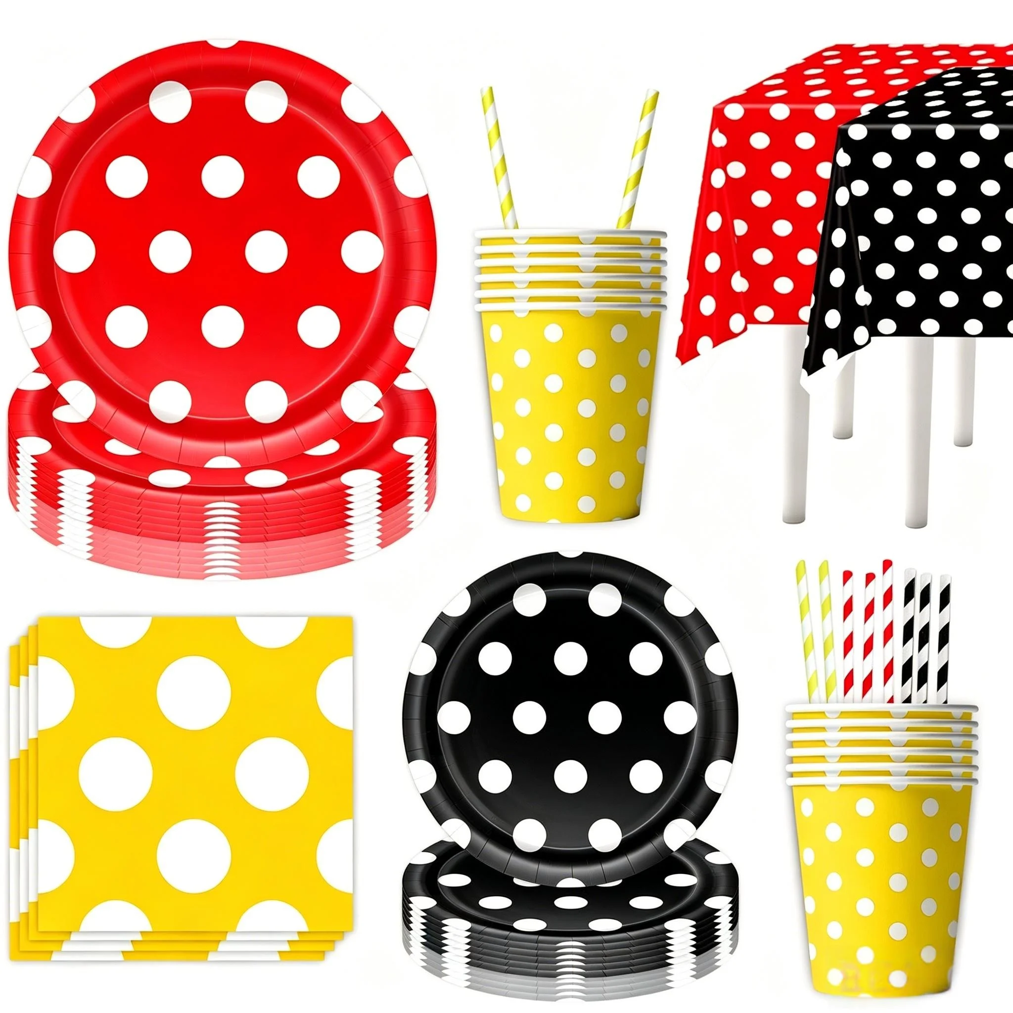 Neues Cartoon-Farbiges Polka-D – Table Cloth Disposable Bewertung und Preis