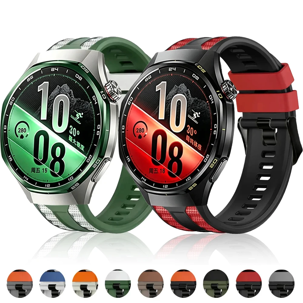 22mm Official Silicone Strap for Huawei Watch GT7 Pro/GT7/6/5/4 46mm/Ultimate 2 Soft Breathable Wristband for Amazfit Balance 3