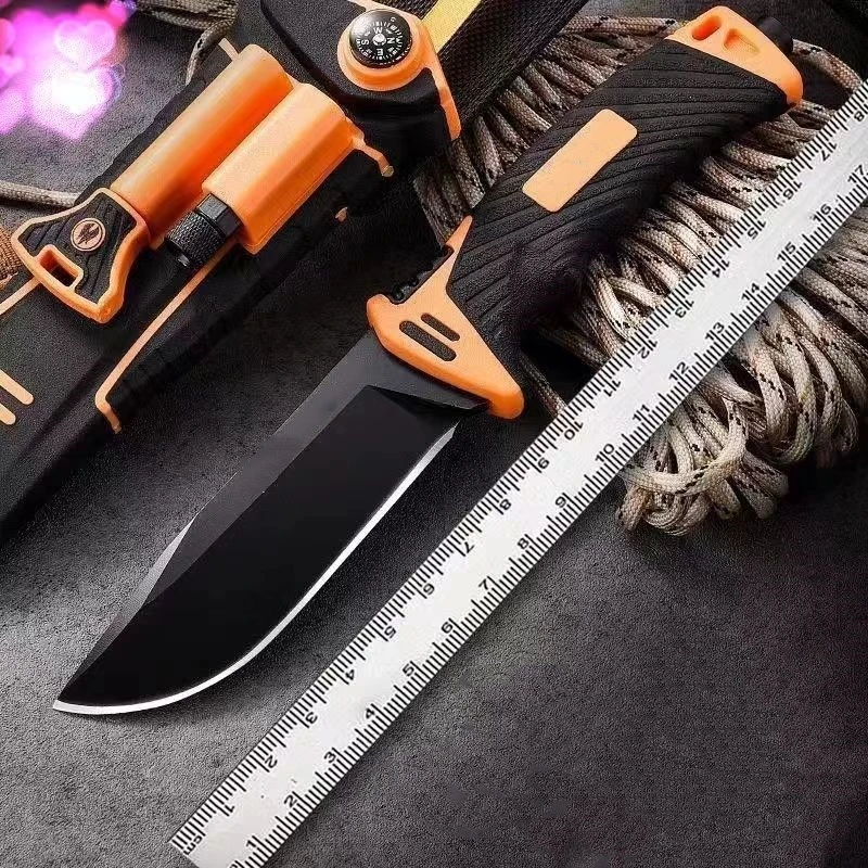 

Outdoor straight knife tactical knife Multi-functional knife field knife portable high hardness sharp knife survival knife