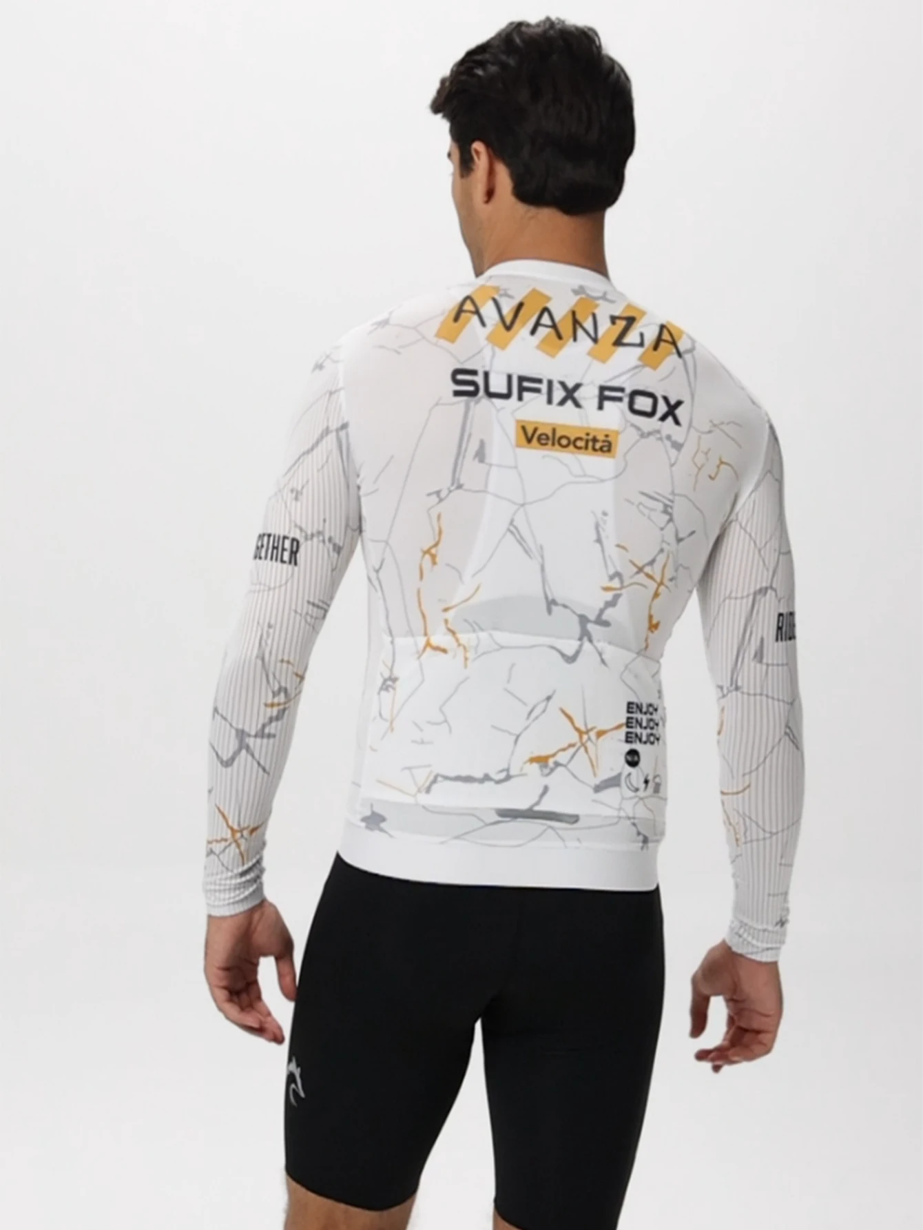 MAX STORM Cycling Jersey Laser Pattern Long Sleeve Road Bike Top with Zipper with Slip and The Pockets and Reflective Label