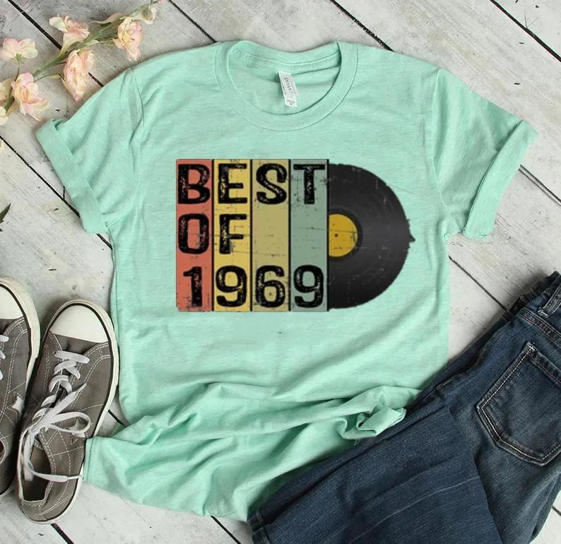 Vintage Best of 1969, 52nd Birthday Shirt, Shirts For Him Her, Gift For Women Men, Retro 52 Birthday Party TShirt
