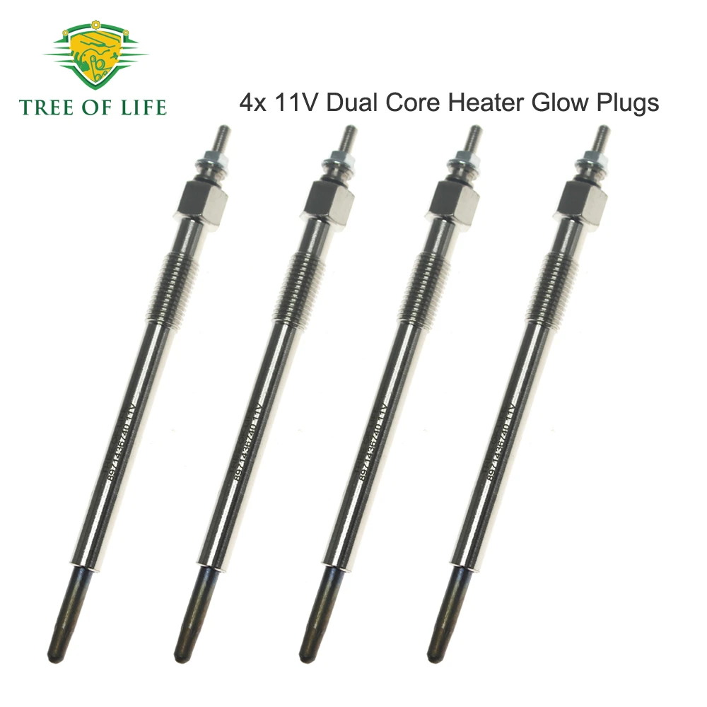 

4X 11V Glow Plugs For Isuzu Trooper MK3 Open Off Road Vehicle 3.0DTI 2000 2001 2002 2003 2004 0100226312 8971436740 8-97143674-0