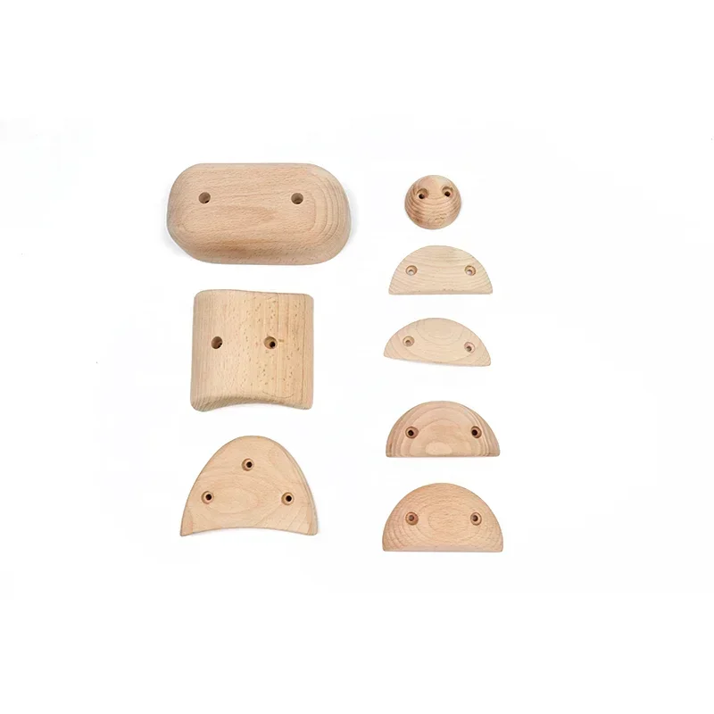 

Custom Wood Kids Climbing Wall Climbing Hangboard Hexagon with Rock Wall Climbing Holds