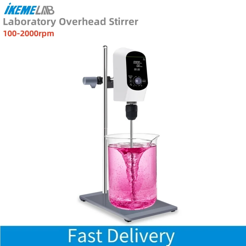 IKEME New Design Hot Sale Laboratory Overhead Stirrer Electric Benchtop Lab Mixer Mechanical Stirrer Homogenizer 20L/40L/60L