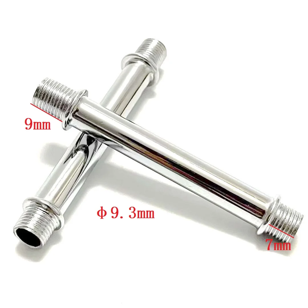 2  pieces each M10 Hollow Pipe Double Ends with Threads Metal Tube Fixtures for DIY Lighting