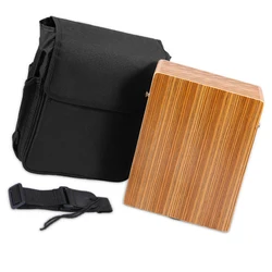 Portable Traveling Wood Cajon Box Drum Flat Hand Drum Wooded Percussion Instrument with Strap Carry Bag Cajon Drum