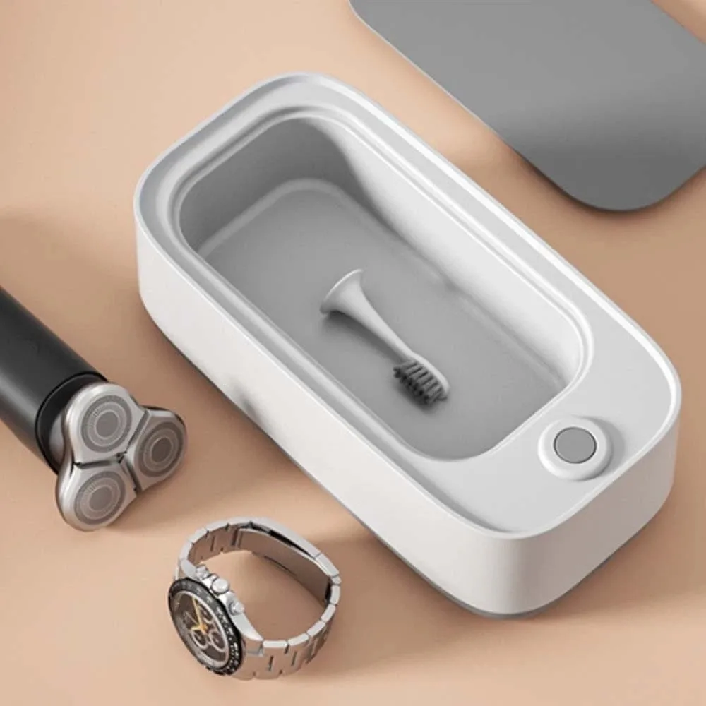 Macchina per la pulizia degli occhiali ad alta frequenza 360 °   Purificazione Detergente elettrico ricaricabile per protesi Trasparente Multifunzionale