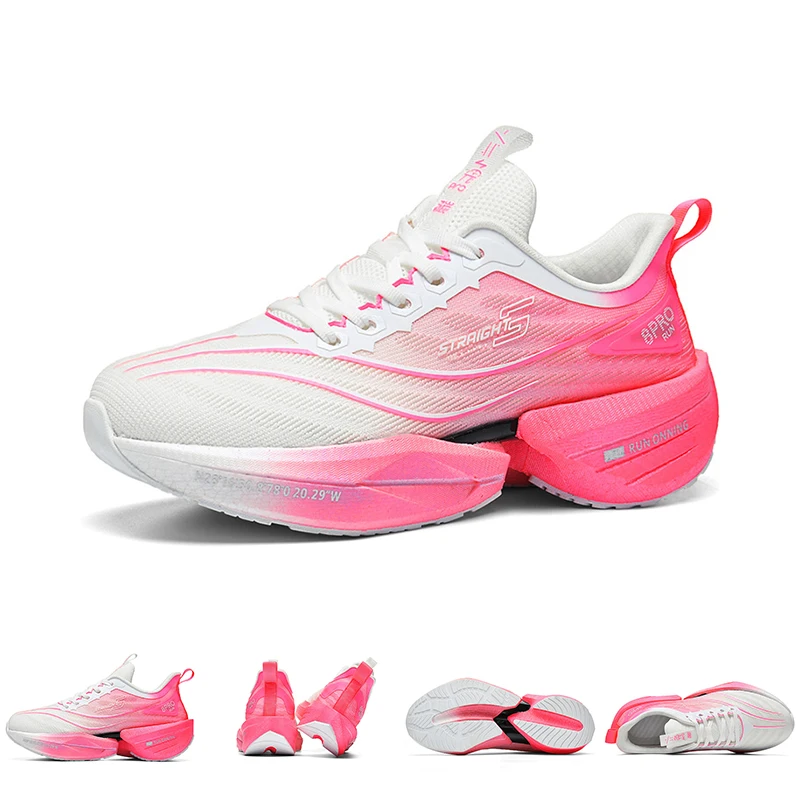 

Speciality Carbon Plate Sports Running Shoes Marathon Air Cushion Men Breathable Lightweight Women Comfortable Nonskid Sneakers