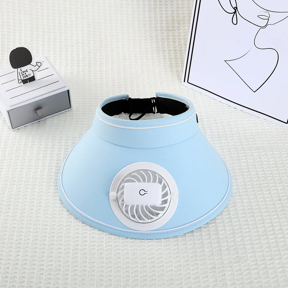 Уличный солнцезащитный козырек, кондиционер, вентилятор, защита от солнца, дорожный вентилятор, солнцезащитная шляпа для девочек, защита от ультрафиолета, пустая шляпа от солнца