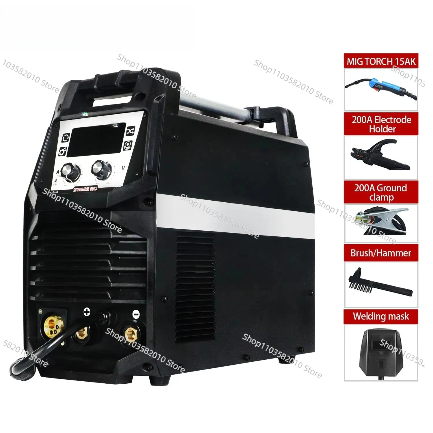 200A 4 in 1 ARC MMA TIG MAG MIG Welder for Gas  Gasless Welding Machine with Indutance Adjustment