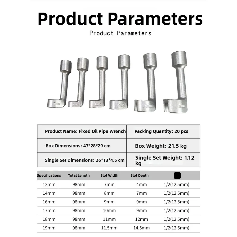 

Compact Storage Tool Kit Hand Tool Set Square Drive Socket Oil Pipe Wrench Set Compact Storage CR-MO Steel 6-piece Set