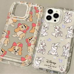 Disney Animal Cute Dog Rabbit Case For iPhone 16 15 14 13 12 11 Pro Max XS X XR 8 7 Plus SE 2020 Shockproof Clear Silicone Cover