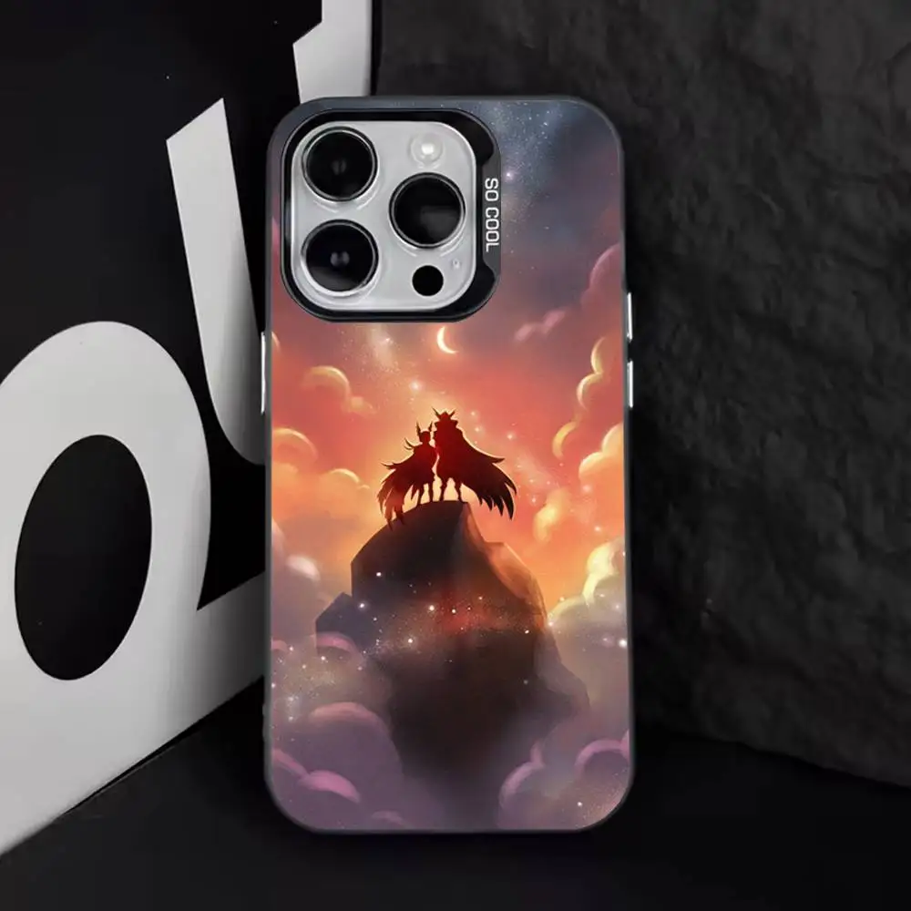 حافظة هاتف X-Xayahs وR-Rakans لهاتف iPhone 17,16,15,14,13,12,11,Pro,Max,Plus,E,Air,Mini Black Tpu