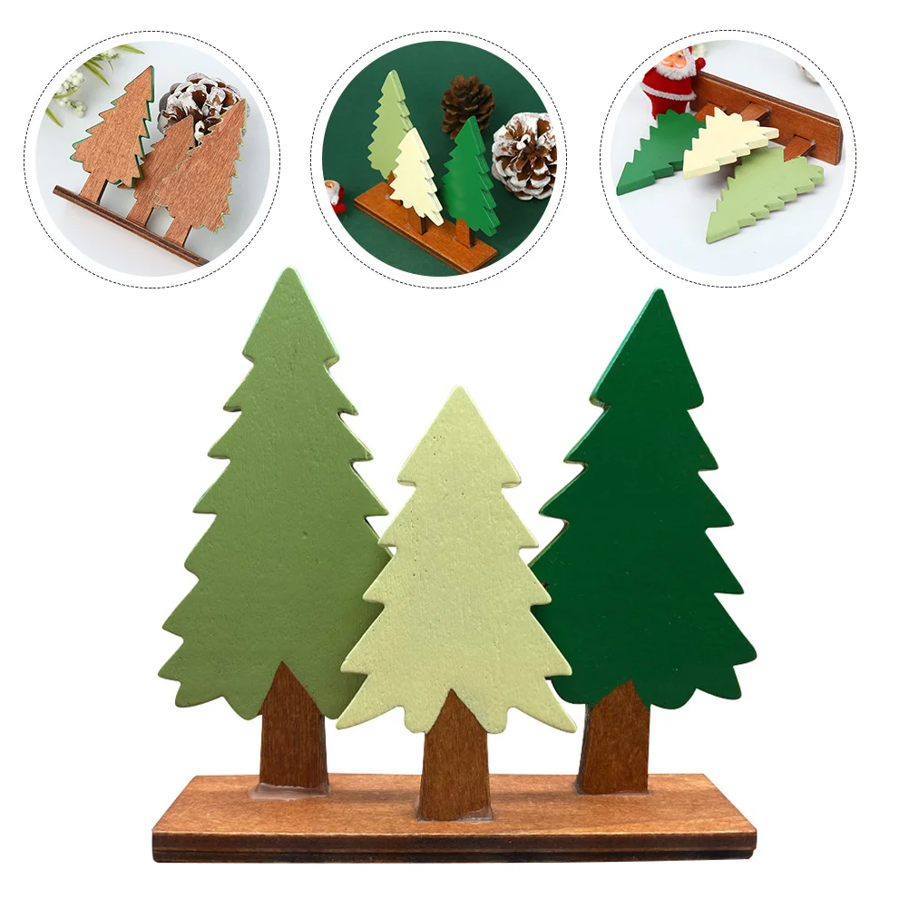 

Simulation Pine Christmas Decoration Tabletop Decor For Home Office Party Wedding Winter Festival Artificial Tree Wooden Fake