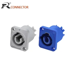 1pc 3Pins Female Powercon Panel Mount Jack Socket NAC3FCA+NAC3MPA-1 Chassis Plug Panel Adapter Professional Speaker Connector