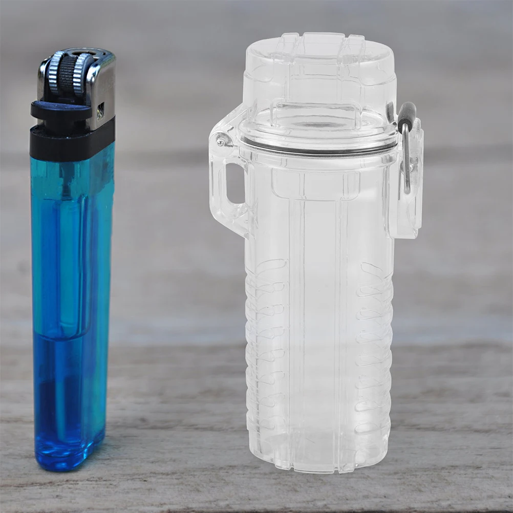 

2pcs Lighter Case Protective Transparent Waterproof Travel Holder for Cigarette Lighter Covers Portable Smoke Organizer