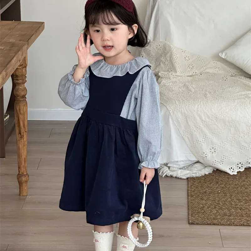 

25Autumn New Children's Corduroy Vest Dress Girls Stylish Versatile Dress