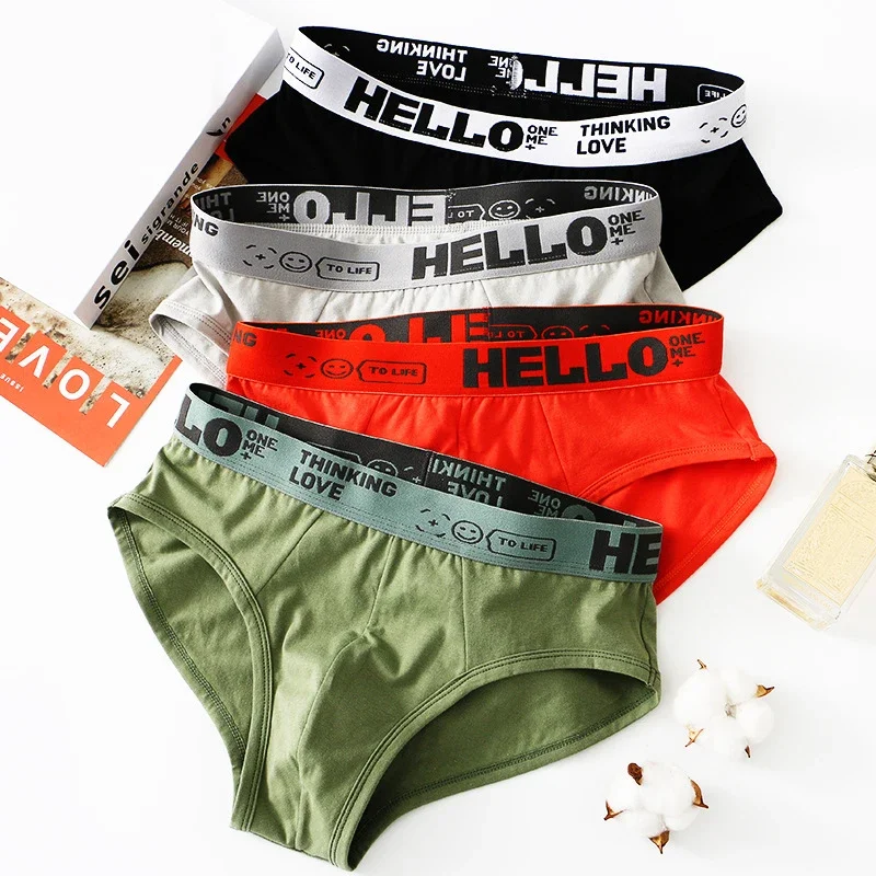 

Soft Men Briefs Cotton Underwear Sexy Underpants Breathable Comfortable Pants Cueca Trendy U Bulge Pouch Male Panties Homme