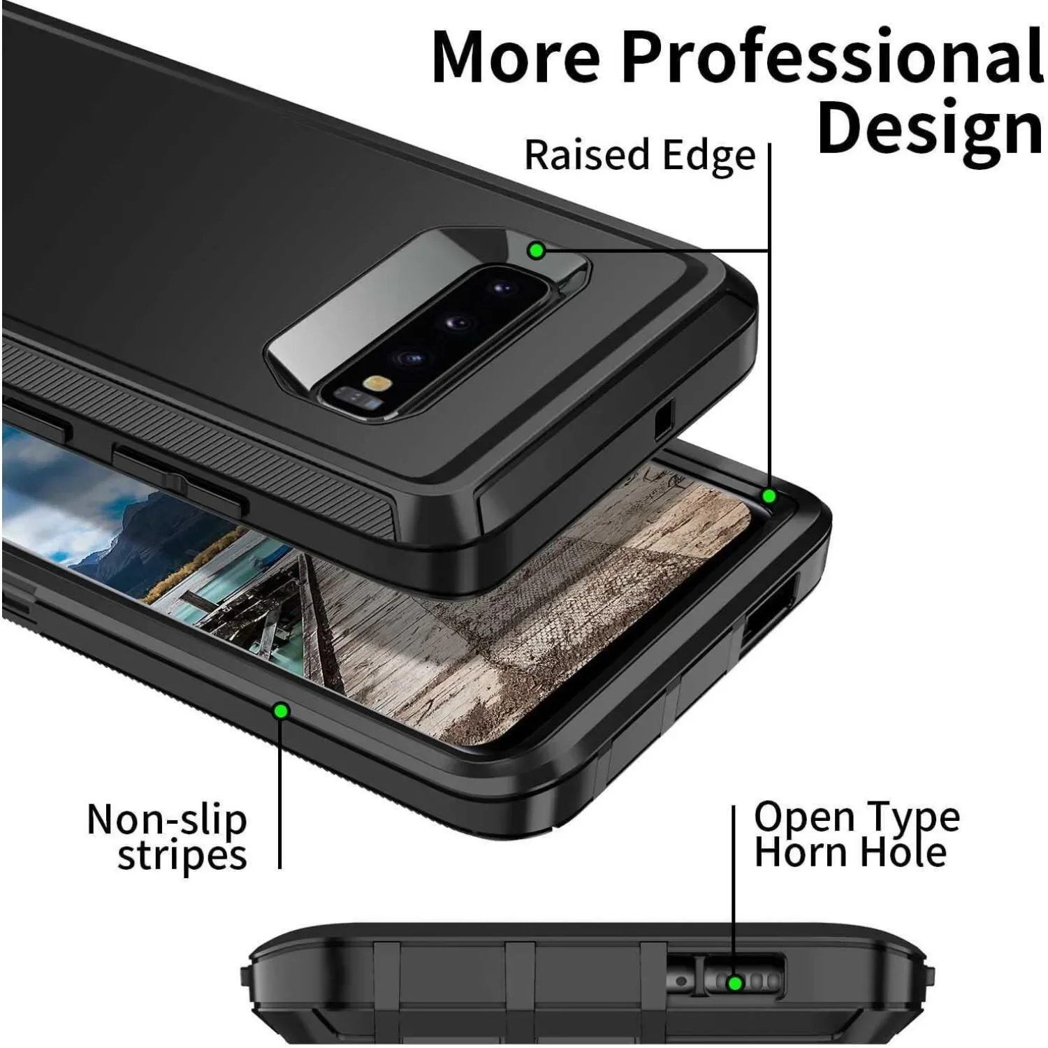 For Samsung Galaxy S10e Case 3 in 1 Heavy Duty Shockproof Rugged Defend Case Cover