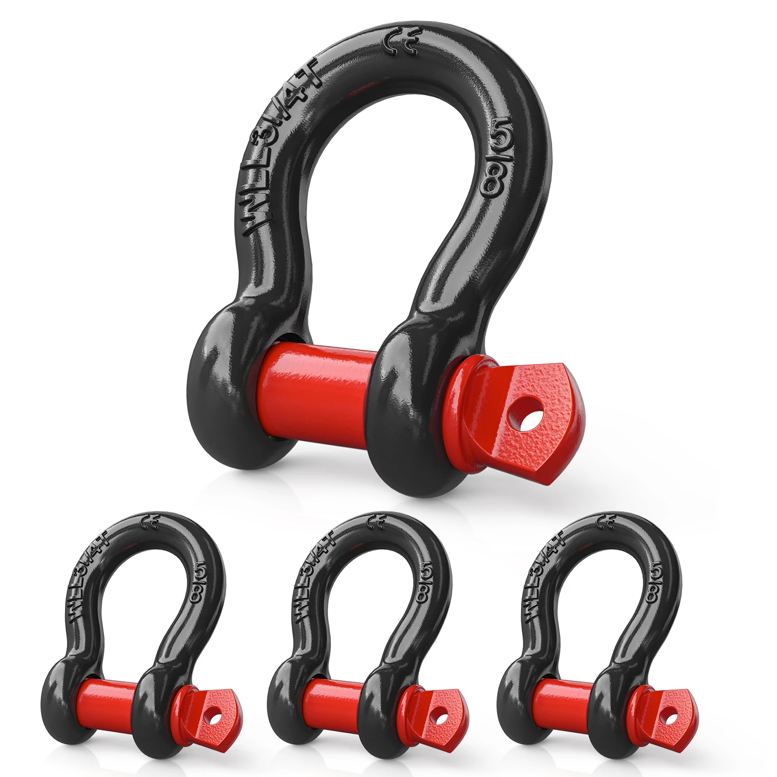 Nilight 4 Pack Small Shackles 5/8