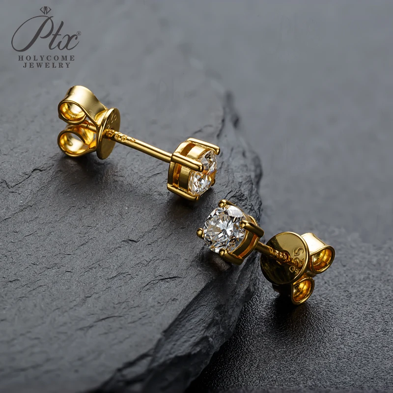 Laborgezüchtete Diamant-Ohrstecker 3mm Runde Form 925 Sterling Silber Vierkant-Fassung Edles Geschenk Großhandel Holycome Schmuck – Detail 21