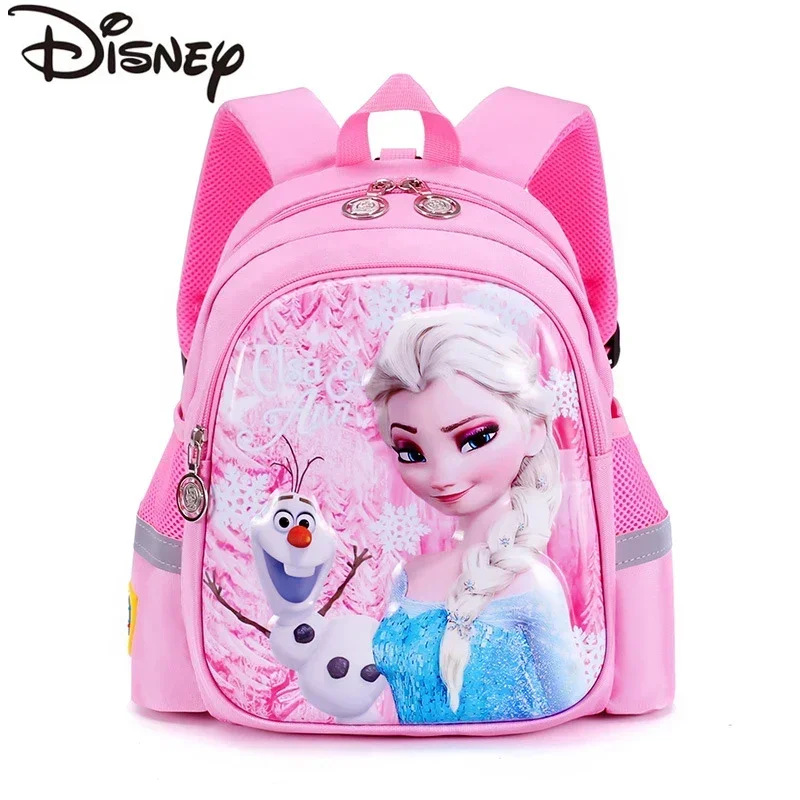 Disney 2023 nowa torba szkolna przedszkolna kreskówka Elsa plecak moda Boy Girl Baby plecak dla dzieci Frozen 2 bagaż podróżny Bag