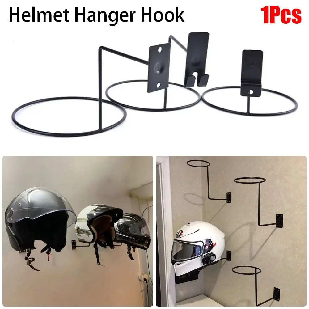 1Pcs Durable Wall Mounted Cap Holder Rack Stand Organizer Storage Display Hat Bracket Black/Silver Metal Helmet Hanger