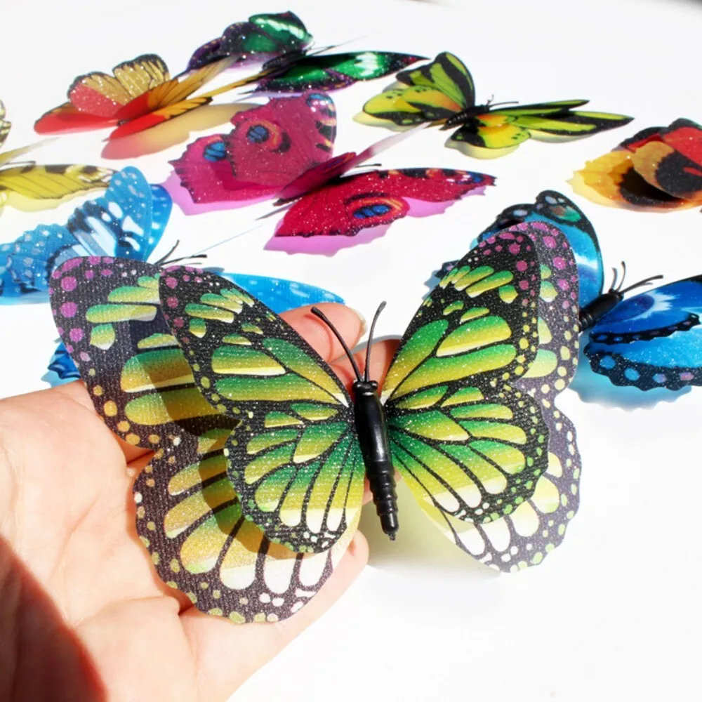 

Double Layer Glitter Starry Sky Artificial Lantern 12cm Light Up Decor for Home Indoor Outdoor Butterfly Shaped Decoration