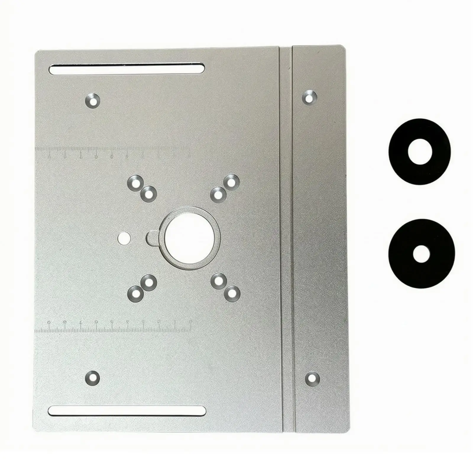 Precision Router Table Insert Plate Aluminum Alloy C8 Inverter Plate for Trimming and Edge Forming Workshop Tool