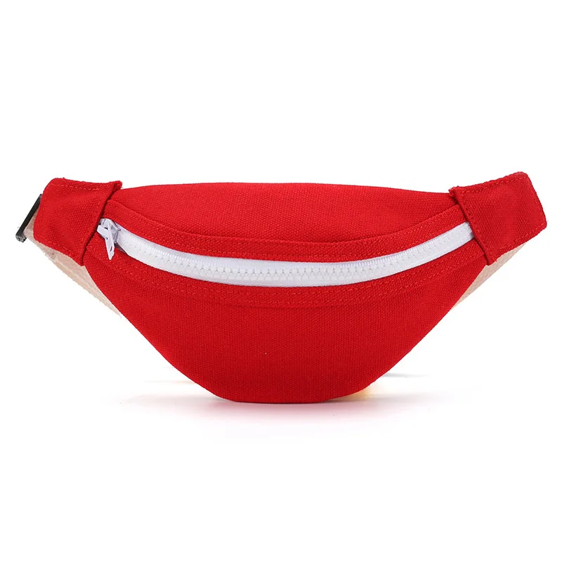 Kids Mini Waist Bag Canvas Fanny Pack for Boy Girl Chest Belt Bag Toddler Crossbody Bags