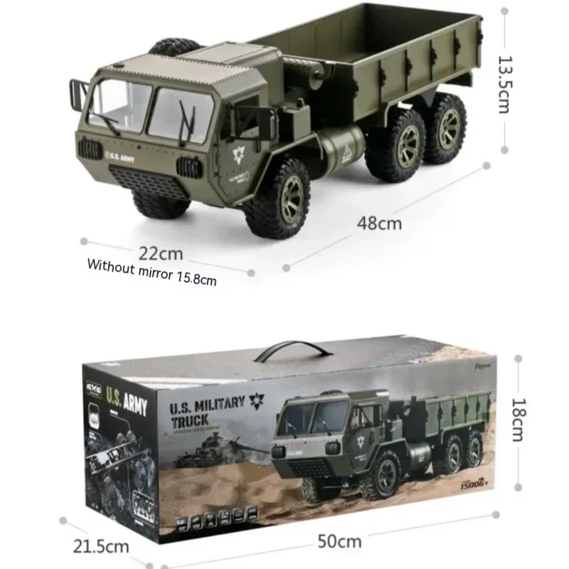 Six Wheel Drive Heavy-duty Six Wheel Truck Model With Load-bearing Capacity Full Proportion Rc Remote-controlled Car Toy Gift