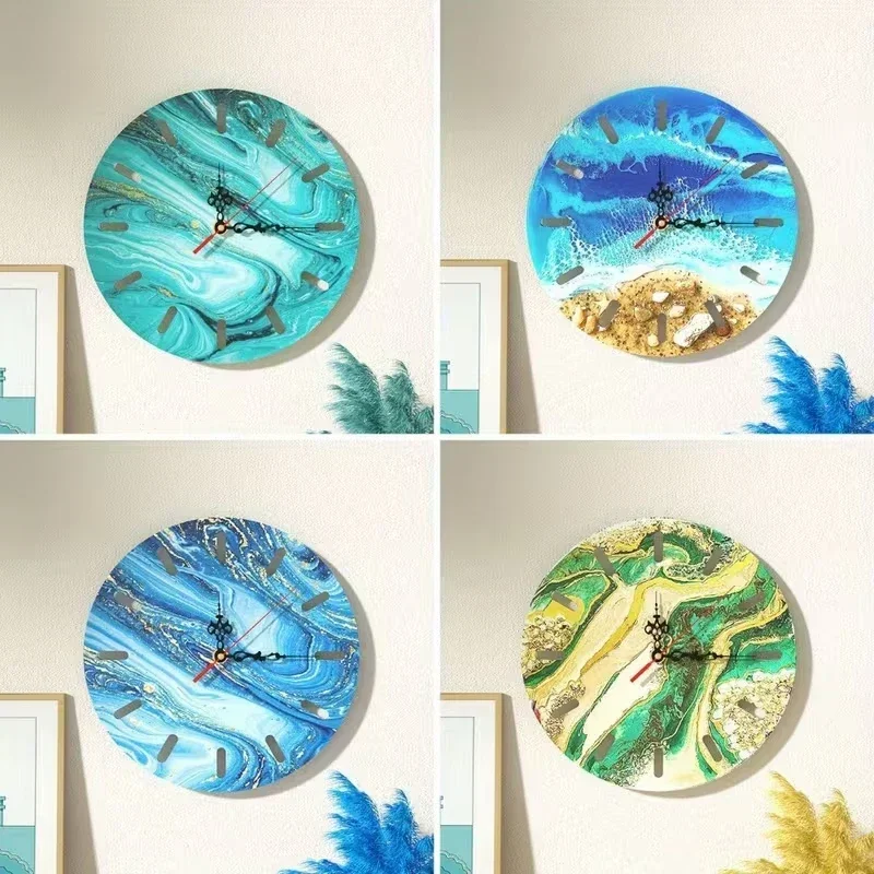 New Latest Models DIY Clock Molds Flat Silicone Casting for Resin 3D Personalization Photo Display Stand Home Decor Epoxy Resin