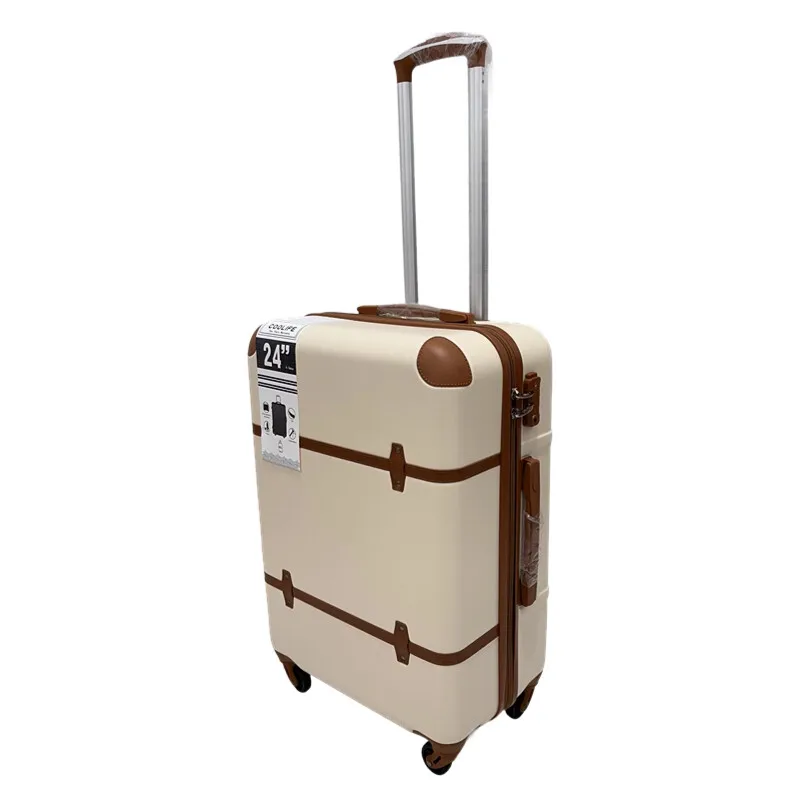 

20 Inch Ultra-Lightweight Carry-On Luggage TSA Lock Large Capacity Vintage Style Suitcase, Durable Spinner Wheels Trolley Bag