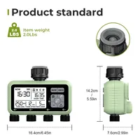 Water Timer 4/3outlet Valve Controller Automatic Irrigation System for Garden Lawn Plants IPX5 Waterproof Garden Watering System
